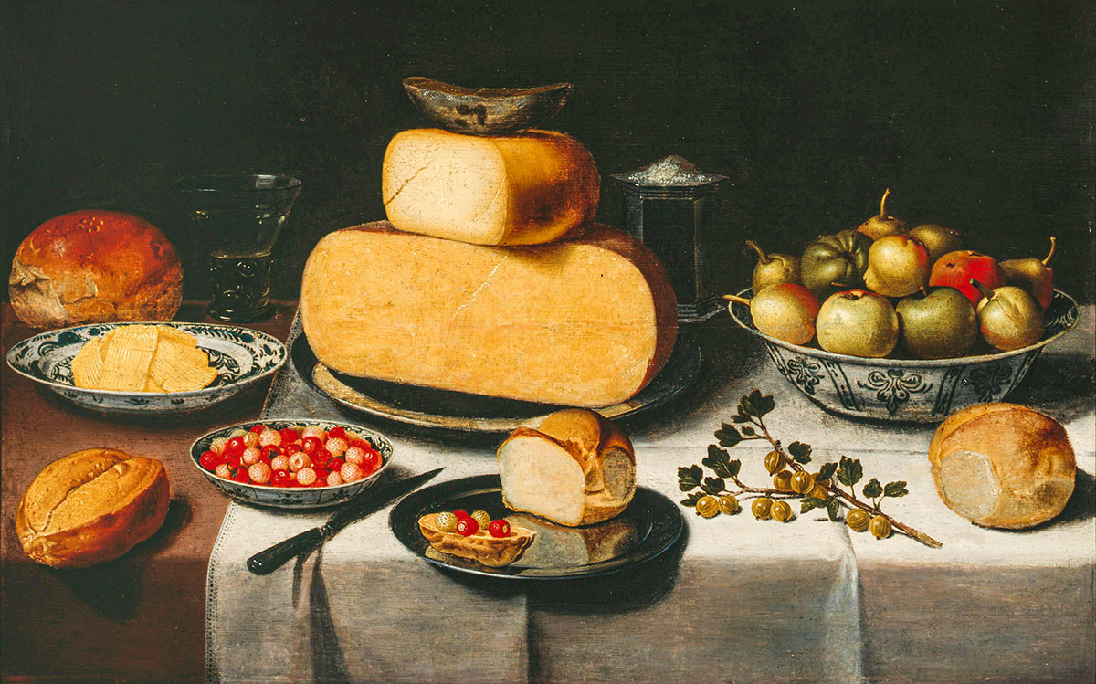 Floris Gerritsz van Schooten // Frühstückstilleben mit Käse, Brot und Früchte