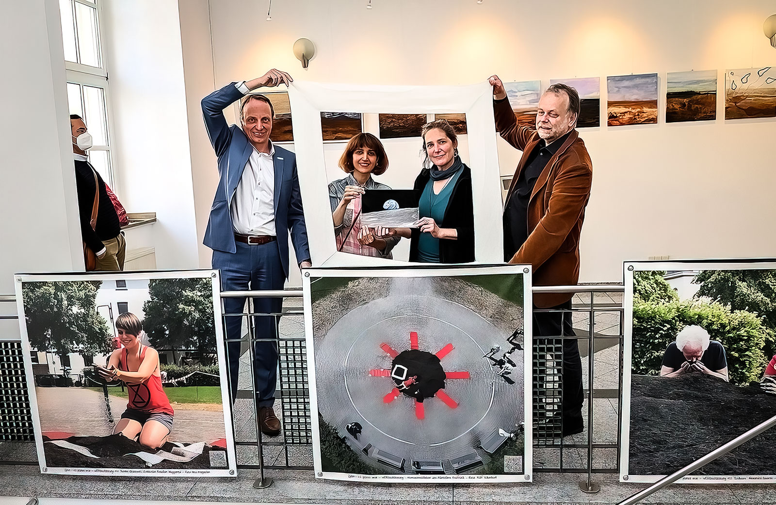 Thomas Ohrbach, Mansa Sagagian, Uta Atzodien und Michael Felstau im Wuppertal Institut – Foto: Stefan Fries